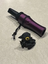 CROW CALL AUTHENTIC SOUND W/ STRING FOR WEARING & FREE POCKET PET FLEXI CROW!