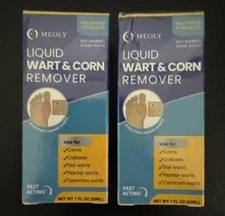 2x Fast-Acting Liquid Wart Remover Salicylic Acid for Plantar Warts & Corns 30ml