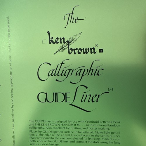 Vintage Ken Brown Calligraphic Guide Liner CalligraPrints Art 1977 Calligraphy - Bild 3 von 5