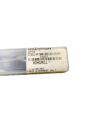Kennametal B225A15000hpx KCP15B SC DARILL HP 15MM/.5906/5XD Coolant 6782273