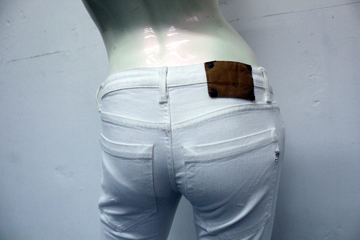 パンツ DONDUP Woman Pants White D066LS0015XXX 000 Dondup Women's Jeans Size 28 / 42 White Cotton Pants