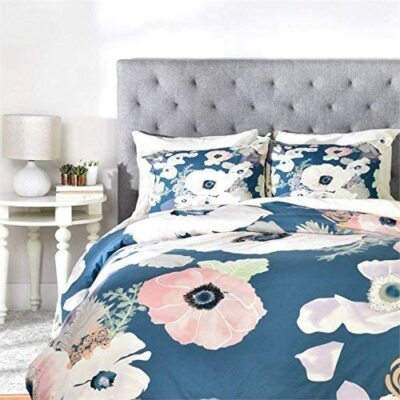 Deny Designs Khristian A Howell Une Femme In Blue QUEEN Duvet Cover Sham Set New