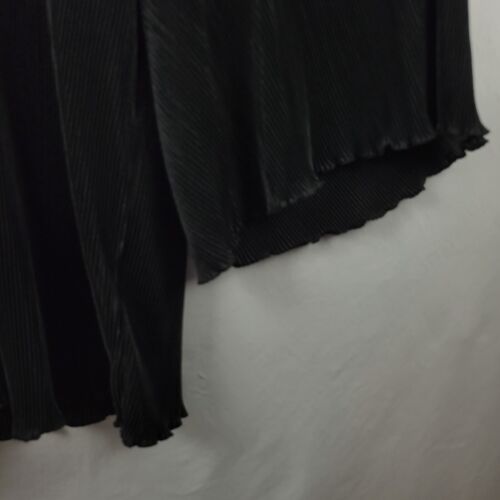 Suzanne Betro Black Stretchy Ribbed Long Sleeve Blouse Women's Plus Size 1X - Picture 5 of 9