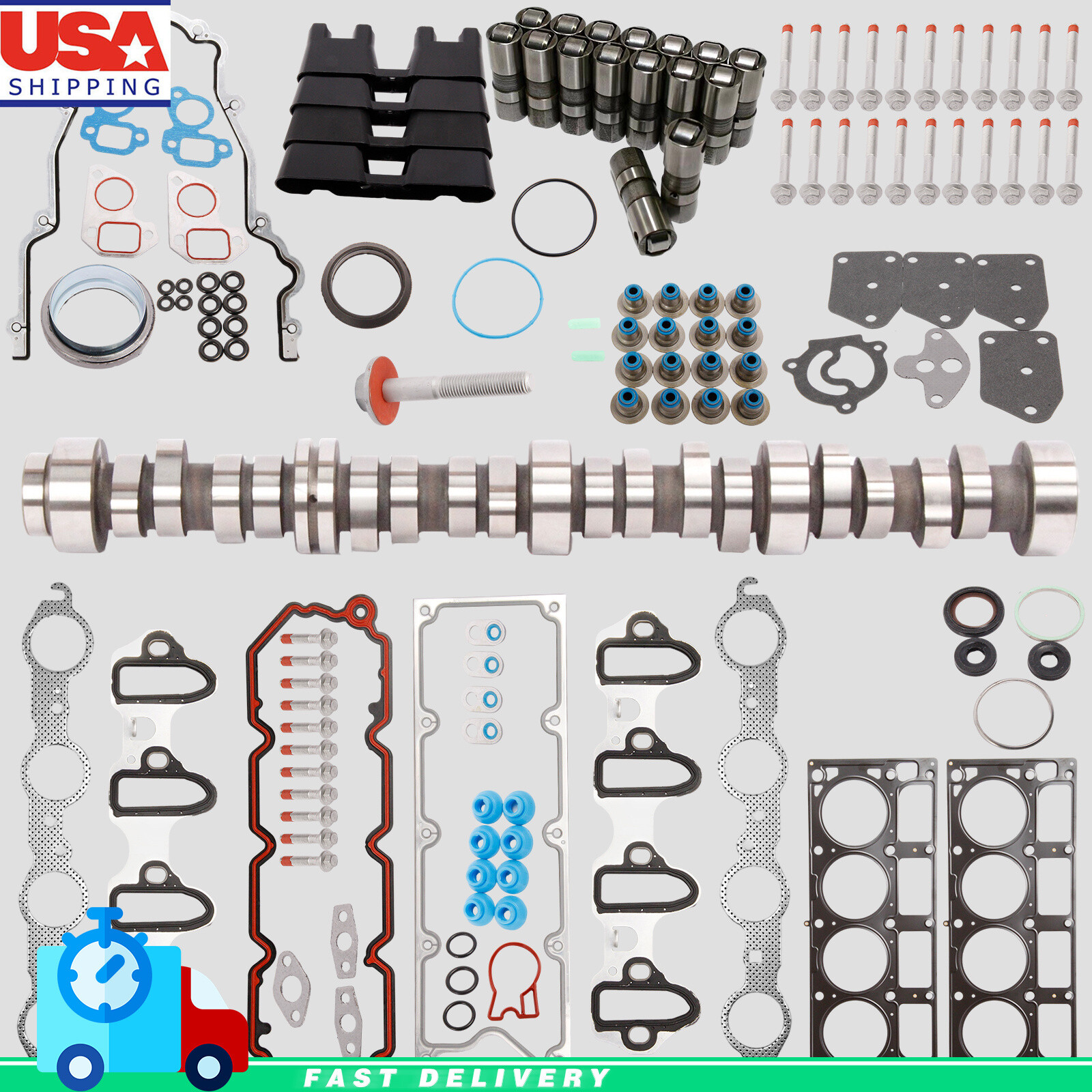 For 20072013 Silverado Chevy 5.3L AFM KIT CAM DOD GASKETS BOLTS