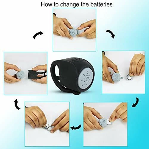 Bocina de bicicleta eléctrica - Campana de bicicleta 95DB - 2 modos de sonido bocina fuerte - Impermeable Foto 3 de 4