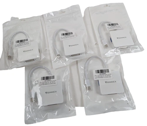 5 FOINNEX MD-VHD10 3in1 Mini DisplayPort/Thunderbolt to VGA HDMI DVI 4K Adapter