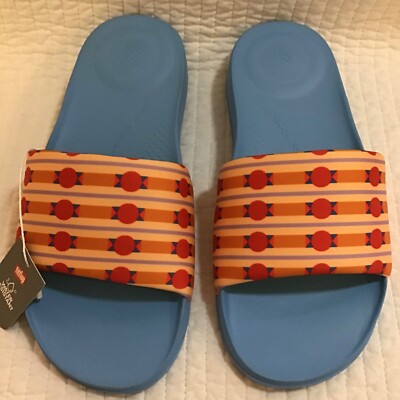 FITFLOP IQUSHION X YINKA ILORI NIB WATER RESISTANT SLIDES  display picture 3