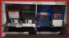 2x genial Diskettenbox 3 1/2 " 1 x HD- einmal 10 DD-Disketten - Win98 Start etc.