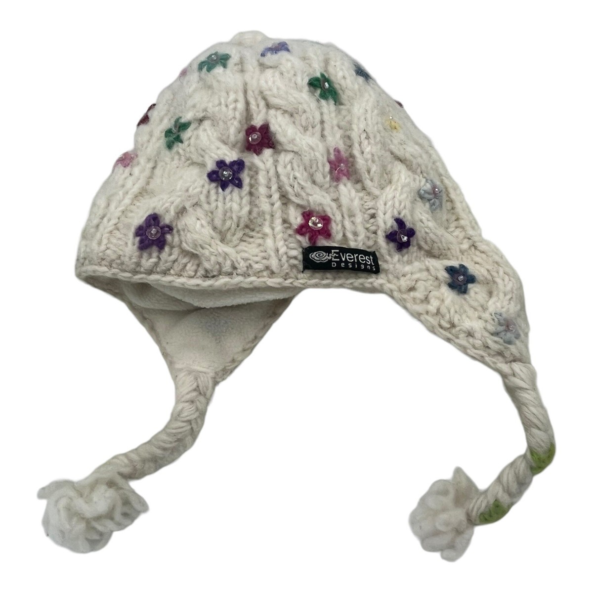 Everest Designs Nepal Wool Knit Fleece Lined Tassled Beanie  display picture 2
