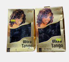 Lot of 2 Zury Ultra Tango 100% Human Hair 10" & 12" H Black / Dark Auburn NIB