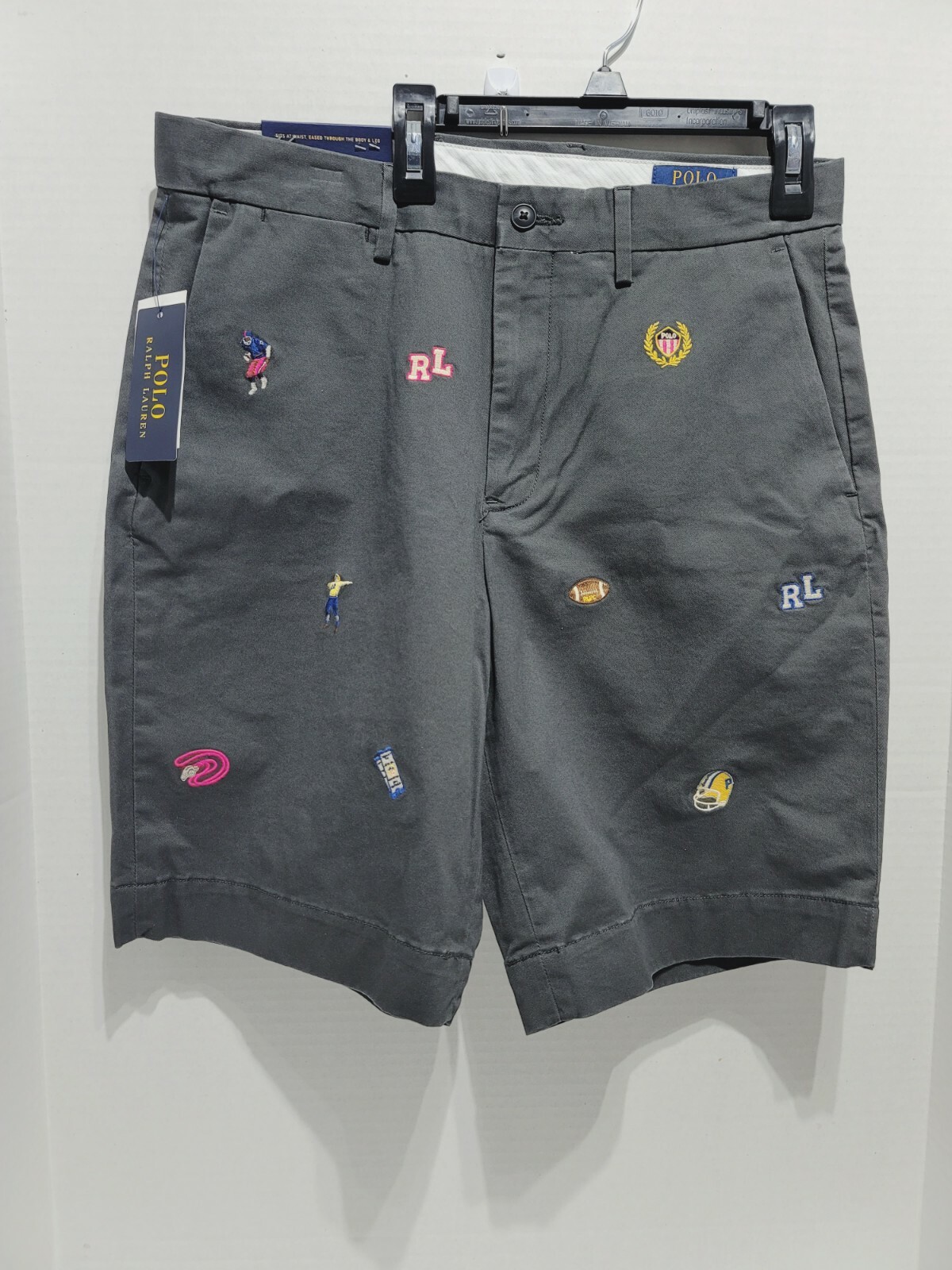 Polo Ralph Lauren pantaloncini stretch classici da uomo ""Polo pony logo"" neri taglia 29