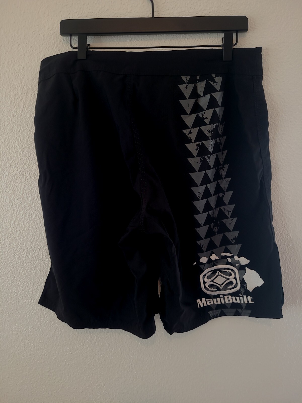 Maui Built Mens Black Surf Swim Trunks Board Shorts 3… Gem