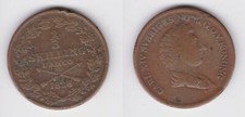 2/3 Skilling Kupfer M&uuml;nze Schweden 1836 (155612)