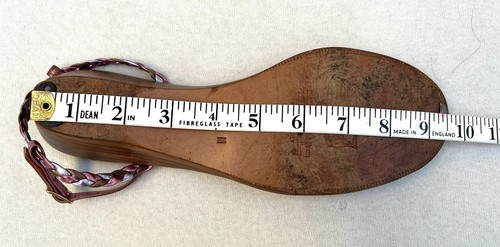 Vintage 80s Metallic Pink Leather Sling Back Wedge Sandals Sz 9 Bernardo Italy - Picture 17 of 19