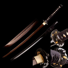WONDERFUL KATANA WITH AN UNUSUAL BLADE - DAMAST + TR-026 STAND