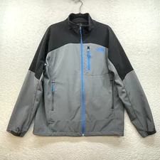 North Face Jacket Mens Large Gray Black Shellrock Soft Shell Outdoor Coat Apex