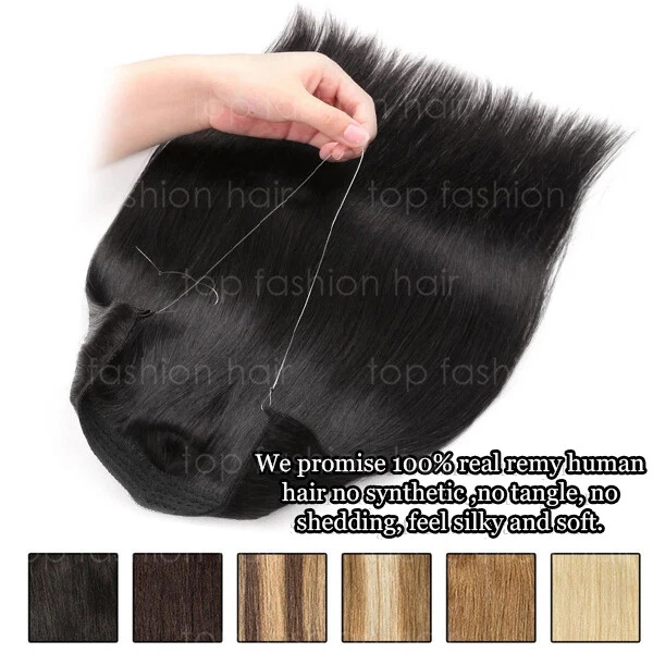 THICK Hidden Secret Wire In 100% Human Remy Hair Weft Extensions One Piece Ombre - Image 3 of 4