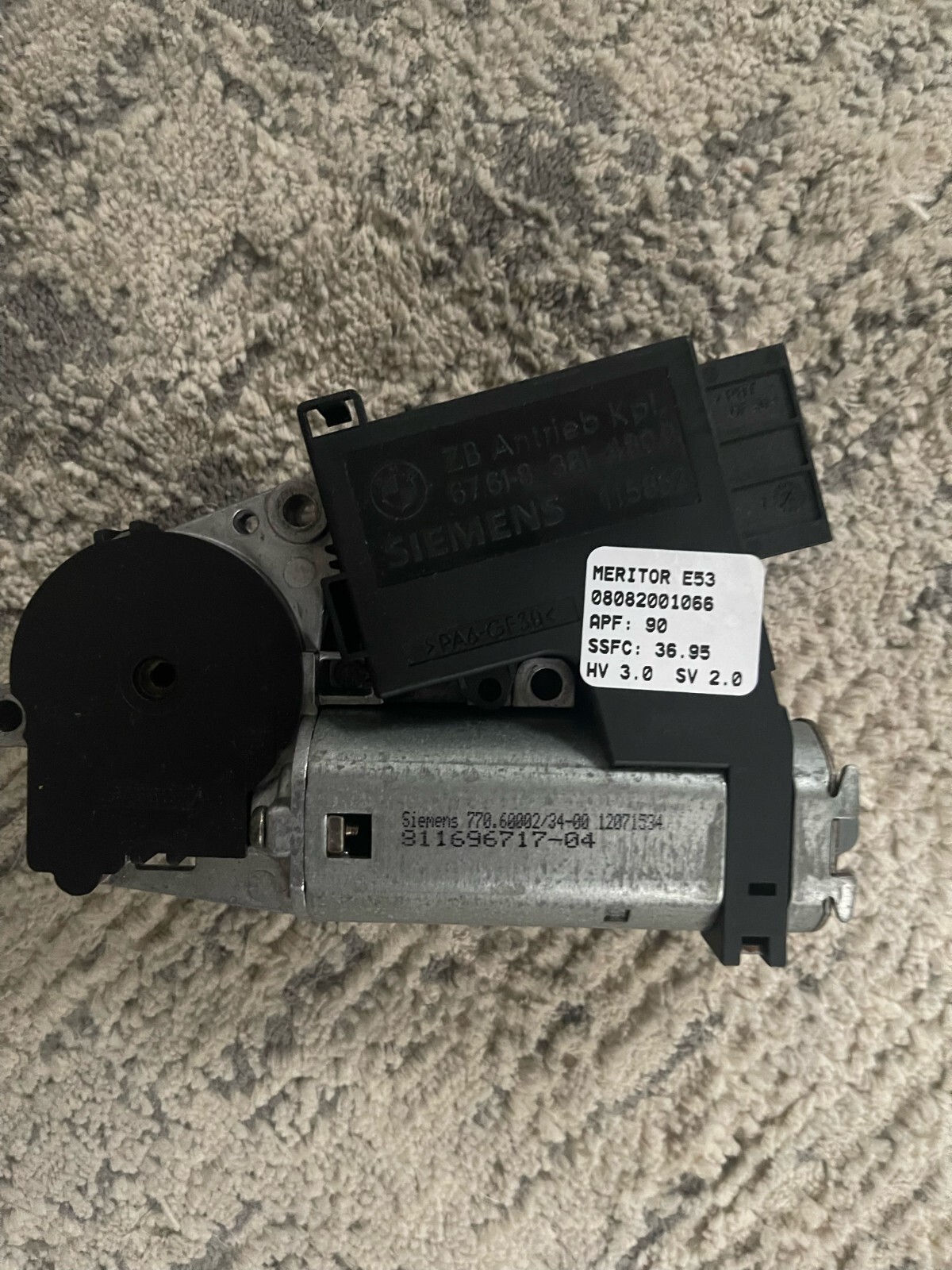 2002 BMW X5 Sunroof Motor OEM Tested A72 for sale online eBay