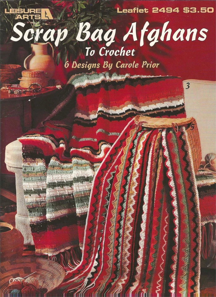 Sucatas de crochê tapetes afegãos sacos tapetes vovó padrões 4 folhetos crochê fácil - Imagem 3 de 4