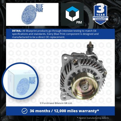 Alternator fits MITSUBISHI OUTLANDER Mk1 2.4 01 to 07 4G69 Blue Print MN158384