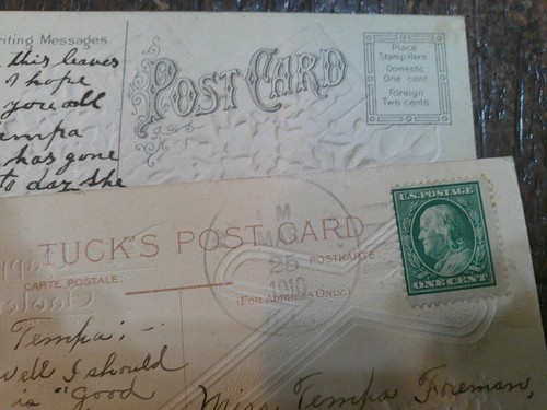 ANTIQUE LOT 16 VALENTINES THANKSGIVING EASTER POSTCARDS EARY 1900 1 CENT STAMPS - Picture 4 of 24