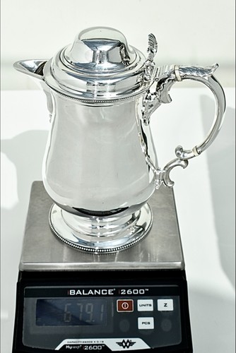 Superb Sterling Silver & Gilt Lidded Quart Tankard, D&C Houle London, 1866: 670g - Picture 20 of 22