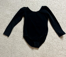 WEGETIT Long Sleeve Black Leotard for Girls Gymnastics Dance Ballet Size 6-8
