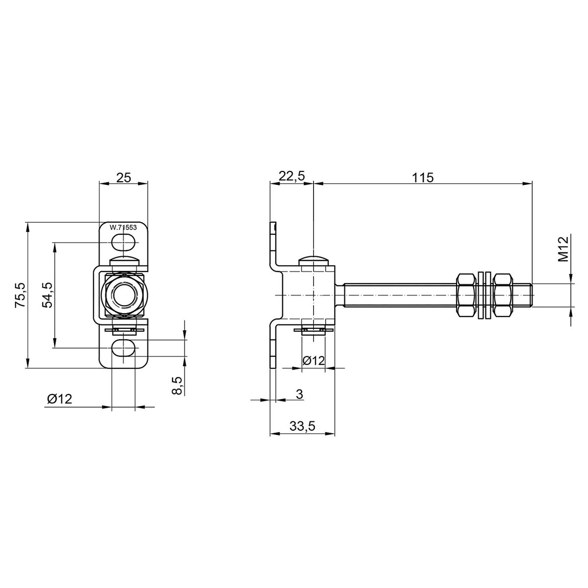 UHRIG Cerniera Per Porta Regolabile Lungo M12 M16 M18 M20 Angel - Foto 10
