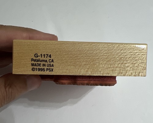 PSX G-1174 Teddy Bear With Heart & Bow Wood Mounted 3” Rubber Ink Stamp 1995 - Picture 4 of 8