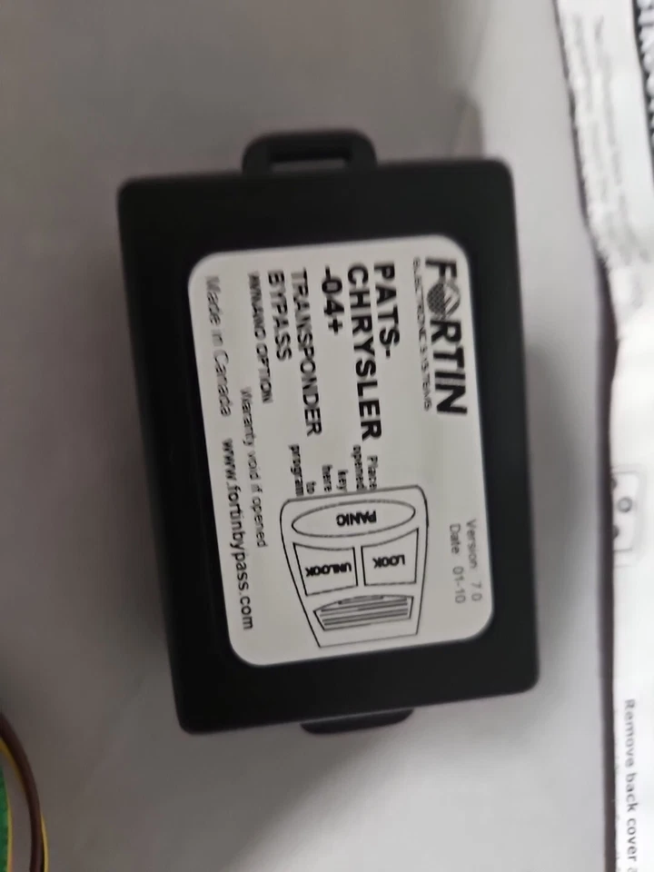 Fortin PATS CHRYSLER 04+ Transponder Bypass Module and Factory Alarm Disarm - Image 2 of 4