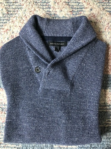 Mens Shawl Collar Cotton Sweater 