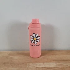 LIFE IS GOOD Water Bottle Stainless Steel Peach 26oz. NEW!