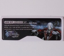 CUSTOM STICKER Game Boy Advance GBA SP AGS label decal Castle Harmony Dissonance