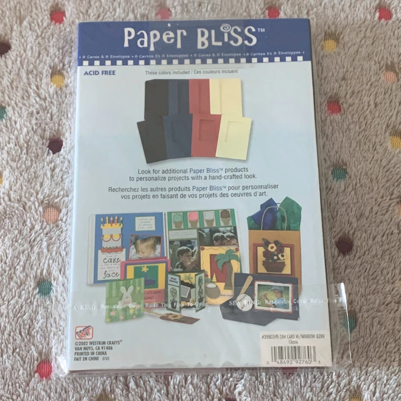 4 Color Paper Bliss Die Cut Window and Envelopes  8 Count Envelopes to Embellish - Image 2 of 2
