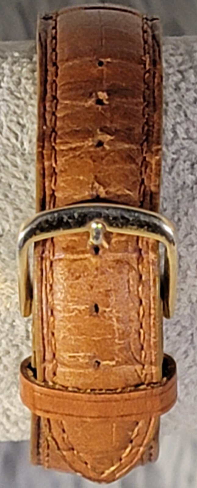 SEIKO Brown Face Gold Case Rectangular watch Genu… - image 4