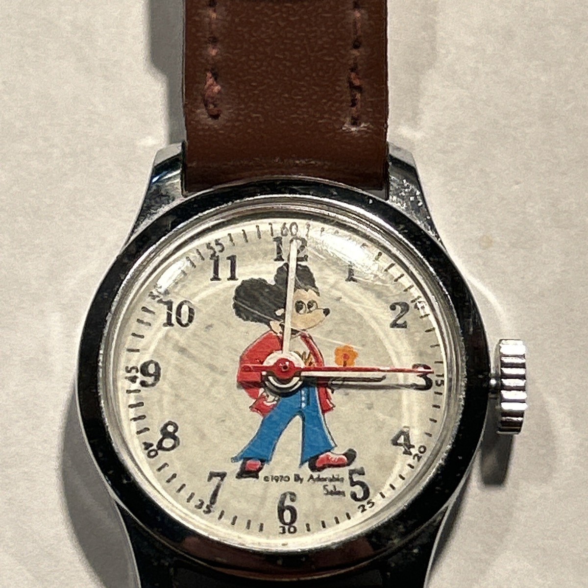 Vintage Mickey Mouse Watch 1970 by adorable sales RARE SWISS  display picture 1