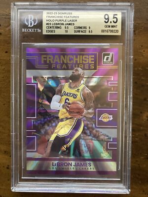 2022-23 Donruss LeBron James Franchise Purple Laser Holo /99 BGS