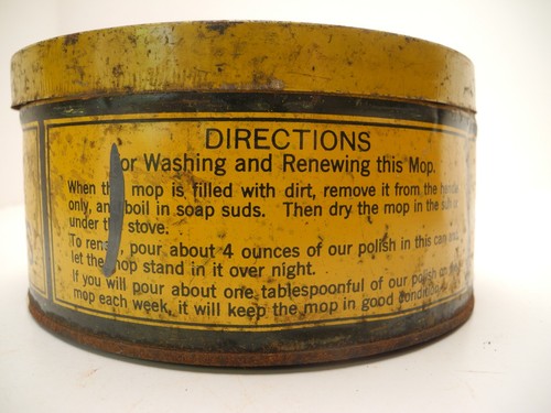 Vintage Original O-SO-EZY Floor Mop Tin Cleans-Dusts O-Cedar Corp. Chicago - Picture 4 of 9