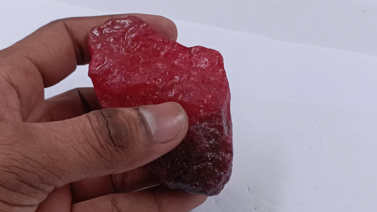 582.50 CT Natural Red Ruby Rough Color Enhanced Dyed Certified