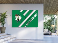 BOSTON CELTICS MATERIAL DESIGN NBA Team Logo Basketball Poster / Canvas