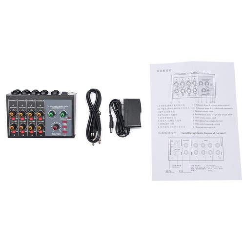 Echo Effect Portable 8 Channels Sound Desk Audio Mixer Microphone Mixing Console - Picture 9 of 11