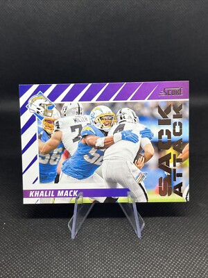 2024 Score Khalil Mack Sack Attack #9 Los Angeles Chargers