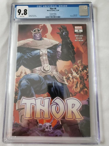 THOR #6 CGC 9.8 WHITE 2020 SECOND PRINT THANOS WRAPAROUND VARIANT COVER