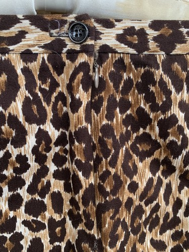 Vtg AUTHENTIC DOLCE & GABBANA LEOPARD PRINT COTTON MINI SKIRT 1990' size 30/44 - Picture 4 of 8