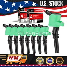 Green Ignition Coil DG508 Motorcraft Spark Plug SP479 for Ford Lincoln Mercury