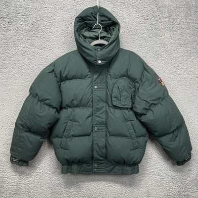 Vintage Triple F.A.T. Goose Jacket Mens M Green Down Puffer Hooded Ski 80s 90s