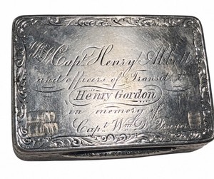 Civil War Era Hittel Detroit Coin Silver Box 164g Henry Abbott Gordon Rare OOAK