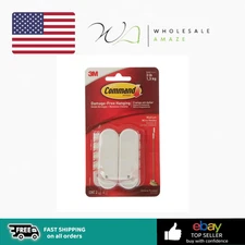 Command White Wire Hooks, Organize Damage-Free, 2-Hooks, 4-Strips (17068ES)