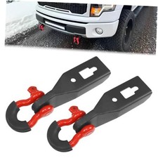 Front Tow Hook Shackle Mount Kit Compatible with 2009-2020 F150, Towing Hooks