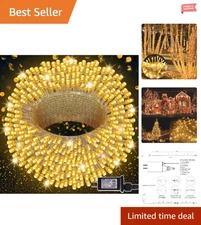 300 LED Fairy String Lights - 98.5FT Warm White Waterproof Decor for All Occa...
